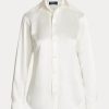 Cămăși de damă crem Ralph Lauren Mulberry Silk Shir