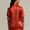 Cămăși de damă portocalii Ralph Lauren Mulberry Silk Shir