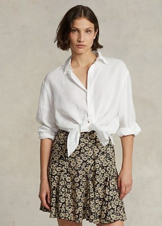 Cămăși de in alb pentru femei Ralph Lauren, cu o formă relaxată