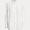 Cămăși de in alb pentru femei Ralph Lauren, cu o formă relaxată Cămăși de in alb pentru femei Ralph Lauren, cu o formă relaxată