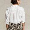 Cămăși de in alb pentru femei Ralph Lauren, cu o formă relaxată Cămăși de in alb pentru femei Ralph Lauren, cu o formă relaxată