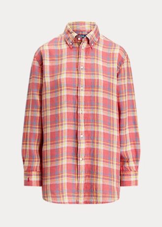 Cămăși de in carouri Ralph Lauren de damă roz