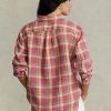 Cămăși de in carouri Ralph Lauren de damă roz