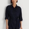 Cămăși de in cu curea Ralph Lauren pentru femei bleumarin Cămăși de in cu curea Ralph Lauren pentru femei bleumarin