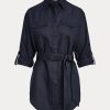 Cămăși de in cu curea Ralph Lauren pentru femei bleumarin Cămăși de in cu curea Ralph Lauren pentru femei bleumarin