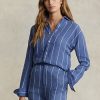 Cămăși de in cu dungi Ralph Lauren pentru damă albastră