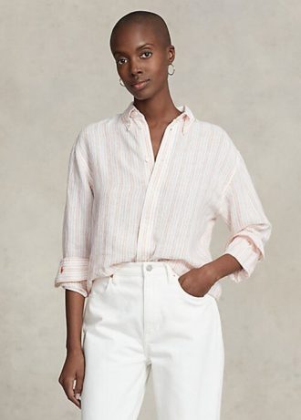 Cămăși de in cu dungi Ralph Lauren pentru damă roz