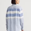 Cămăși de in oversize cu dungi Ralph Lauren de damă albastru/alb