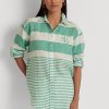 Cămăși de in oversize cu dungi Ralph Lauren pentru femei verzi Cămăși de in oversize cu dungi Ralph Lauren pentru femei verzi