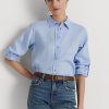 Cămăși de in pentru femei Ralph Lauren albastre Cămăși de in pentru femei Ralph Lauren albastre