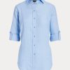 Cămăși de in pentru femei Ralph Lauren albastre Cămăși de in pentru femei Ralph Lauren albastre