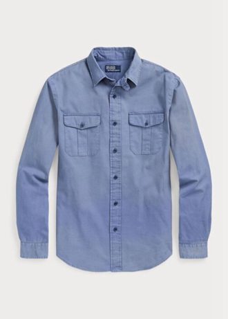Cămăși de lucru chino pentru bărbați, albastru, Ralph Lauren, cu ajustare clasică Cămăși de lucru chino pentru bărbați, albastru, Ralph Lauren, cu ajustare clasică