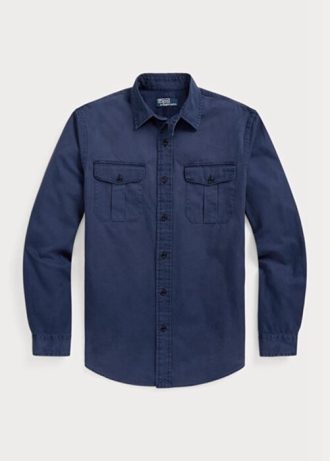 Cămăși de lucru pentru bărbați, Ralph Lauren, de culoare clasică, chino Cămăși de lucru pentru bărbați, Ralph Lauren, de culoare clasică, chino