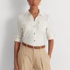 Cămăși din jerseu stretch pentru femei Ralph Lauren crem
