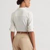 Cămăși din jerseu stretch pentru femei Ralph Lauren crem