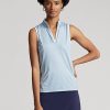 Cămăși din piqué fără mâneci, cu croială, Ralph Lauren, albastre Cămăși din piqué fără mâneci, cu croială, Ralph Lauren, albastre