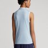 Cămăși din piqué fără mâneci, cu croială, Ralph Lauren, albastre Cămăși din piqué fără mâneci, cu croială, Ralph Lauren, albastre