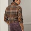 Cămăși din tweed din lână în carouri Ralph Lauren, maro, pentru bărbați Cămăși din tweed din lână în carouri Ralph Lauren, maro, pentru bărbați