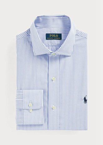 Cămăși formale din popelin în dungi pentru bărbați, Ralph Lauren, de culoare subțire Cămăși formale din popelin în dungi pentru bărbați, Ralph Lauren, de culoare subțire