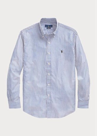 Cămăși formale din popelin în dungi pentru bărbați, Ralph Lauren, de culoare subțire Cămăși formale din popelin în dungi pentru bărbați, Ralph Lauren, de culoare subțire