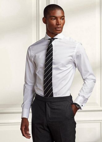 Cămăși formale din poplin Ralph Lauren Keaton alb pentru bărbați Cămăși formale din poplin Ralph Lauren Keaton alb pentru bărbați