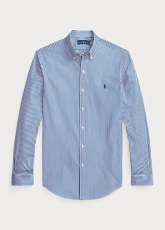 Cămăși formale din poplin stretch cu dungi Ralph Lauren, albastre, pentru bărbați