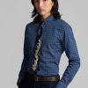 Cămăși formale Dobby în carouri pentru bărbați, Ralph Lauren, slim fit Cămăși formale Dobby în carouri pentru bărbați, Ralph Lauren, slim fit
