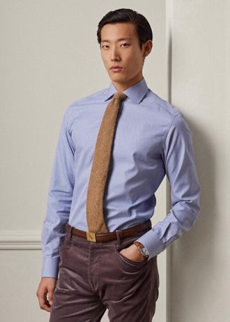Cămăși formale Ralph Lauren Gingham albastre pentru bărbați