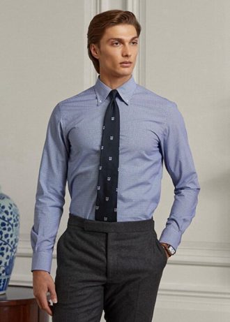 Cămăși formale Ralph Lauren Gingham Easy Care din twill pentru bărbați