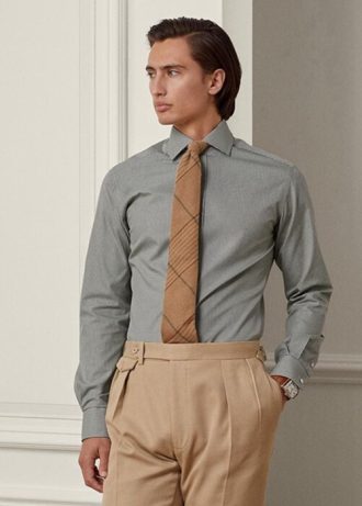 Cămăși formale Ralph Lauren Gingham pentru bărbați Olive