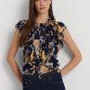 Cămăși fără mâneci Ralph Lauren Floral Georgette de damă multicolore