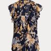 Cămăși fără mâneci Ralph Lauren Floral Georgette de damă multicolore