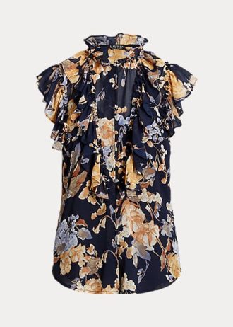 Cămăși fără mâneci Ralph Lauren Floral Georgette de damă multicolore