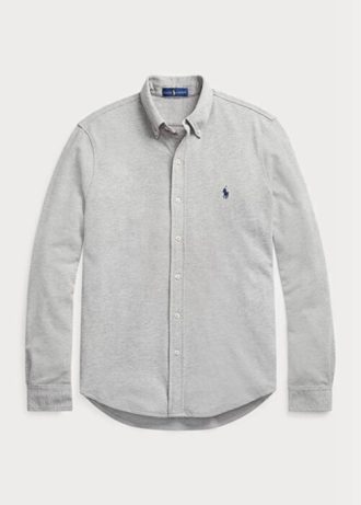 Cămăși gri pentru bărbați Ralph Lauren Featherweight Mesh