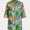Cămăși multicolore pentru femei Ralph Lauren, cu flori de in