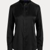 Cămăși negre din mătase dud Ralph Lauren Cameron pentru femei Cămăși negre din mătase dud Ralph Lauren Cameron pentru femei