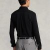 Cămăși negre Ralph Lauren pentru bărbați din plasă cu greutate pana Cămăși negre Ralph Lauren pentru bărbați din plasă cu greutate pana