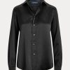 Cămăși negre Ralph Lauren Silk Charmeuse de damă