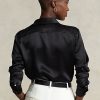 Cămăși negre Ralph Lauren Silk Charmeuse de damă