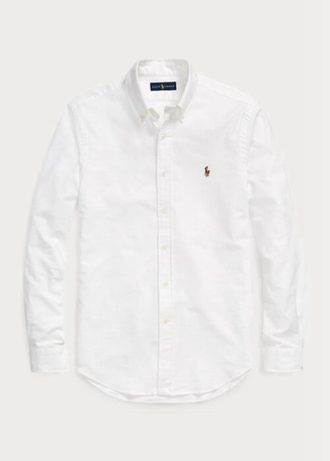 Cămăși Oxford albe pentru bărbați Ralph Lauren slim fit