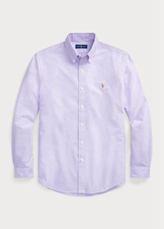 Cămăși Oxford pentru bărbați mov Ralph Lauren slim fit Cămăși Oxford pentru bărbați mov Ralph Lauren slim fit
