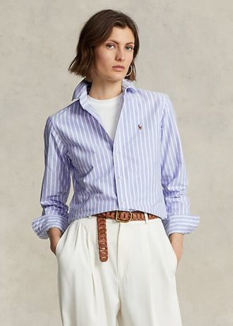 Cămăși Oxford pentru femei Ralph Lauren Classic Fit, albastre