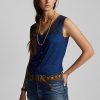 Cămăși pentru femei Ralph Lauren, cu garnituri croșetate, de culoare bleumarin Cămăși pentru femei Ralph Lauren, cu garnituri croșetate, de culoare bleumarin
