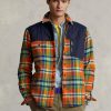 Cămăși peste cămăși hibride din flanel în carouri Ralph Lauren multicolore pentru bărbați Cămăși peste cămăși hibride din flanel în carouri Ralph Lauren multicolore pentru bărbați