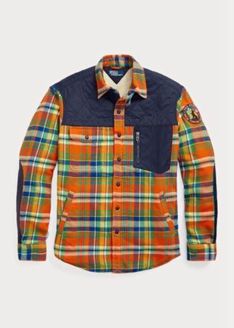 Cămăși peste cămăși hibride din flanel în carouri Ralph Lauren multicolore pentru bărbați Cămăși peste cămăși hibride din flanel în carouri Ralph Lauren multicolore pentru bărbați