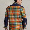 Cămăși peste cămăși hibride din flanel în carouri Ralph Lauren multicolore pentru bărbați Cămăși peste cămăși hibride din flanel în carouri Ralph Lauren multicolore pentru bărbați