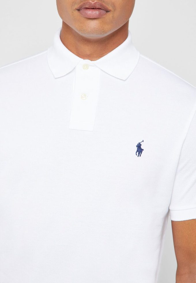 Cămăși polo alb pentru bărbați Ralph Lauren Basic Mesh Cămăși polo alb pentru bărbați Ralph Lauren Basic Mesh