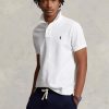 Cămăși polo alb pentru bărbați Ralph Lauren slim cu plasă Cămăși polo alb pentru bărbați Ralph Lauren slim cu plasă