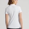 Cămăși polo albe pentru femei Ralph Lauren, croite, cu motive franțuzești