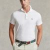 Cămăși polo albe Ralph Lauren, personalizate, slim fit, din bumbac moale Cămăși polo albe Ralph Lauren, personalizate, slim fit, din bumbac moale